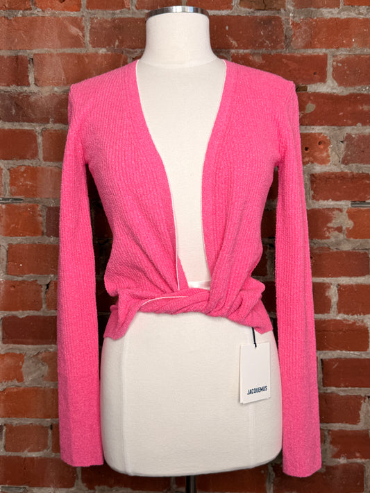 NWT Jacquemus Le Gilet Noue Twisted Cardigan | SZ 36