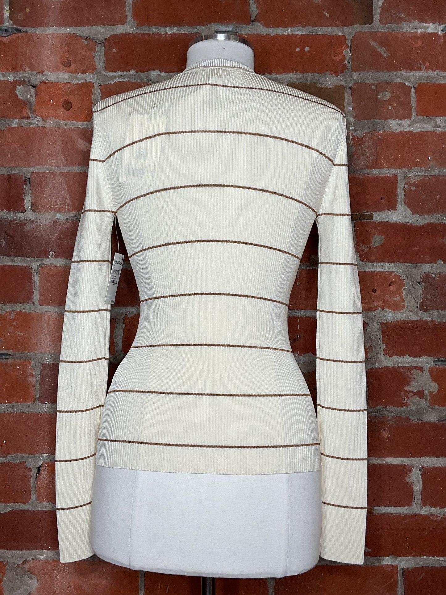Frame Striped Rib Crew Top | SZ XS