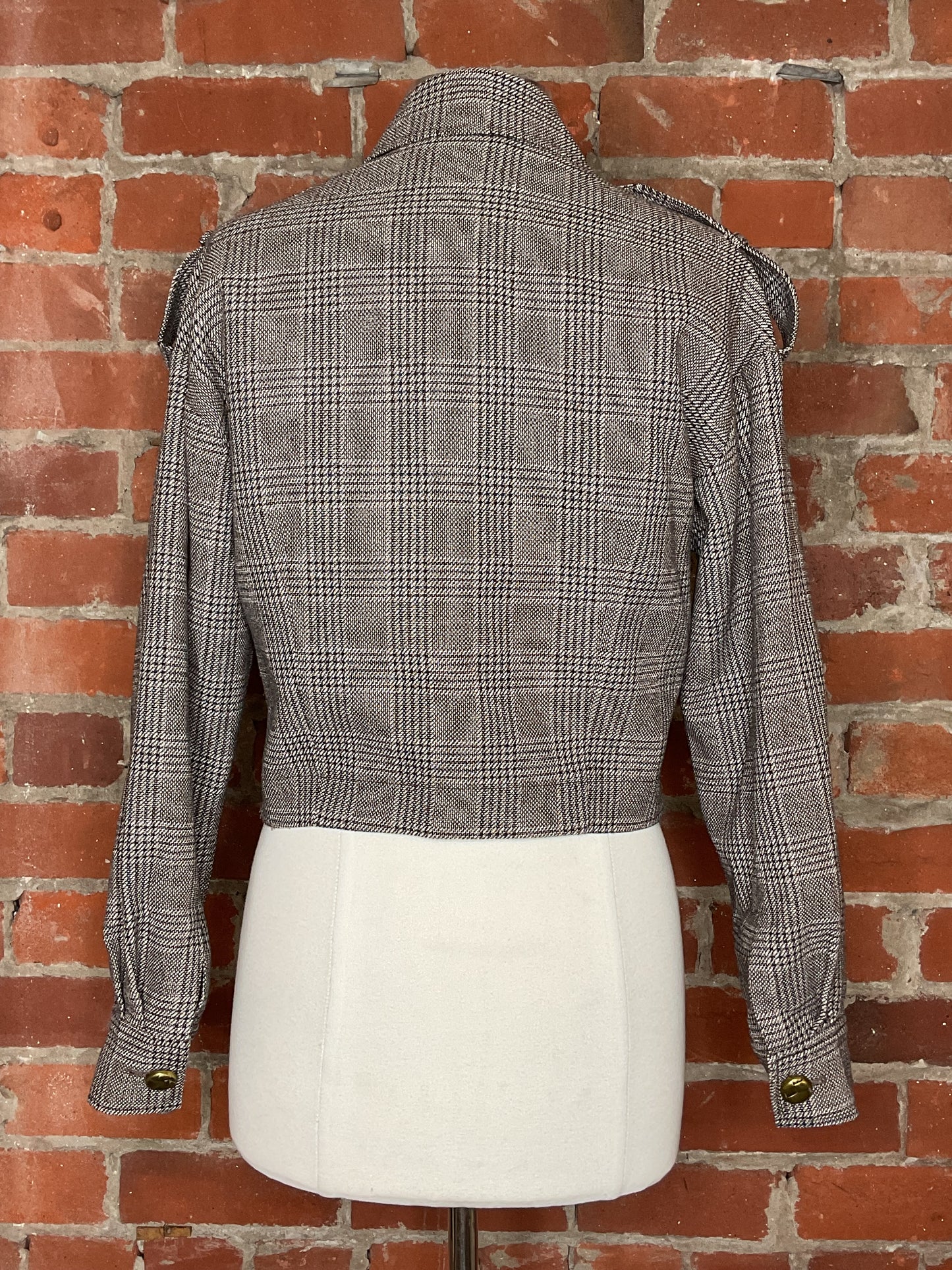 Self Portrait Brown Checked Jacket | SZ 2