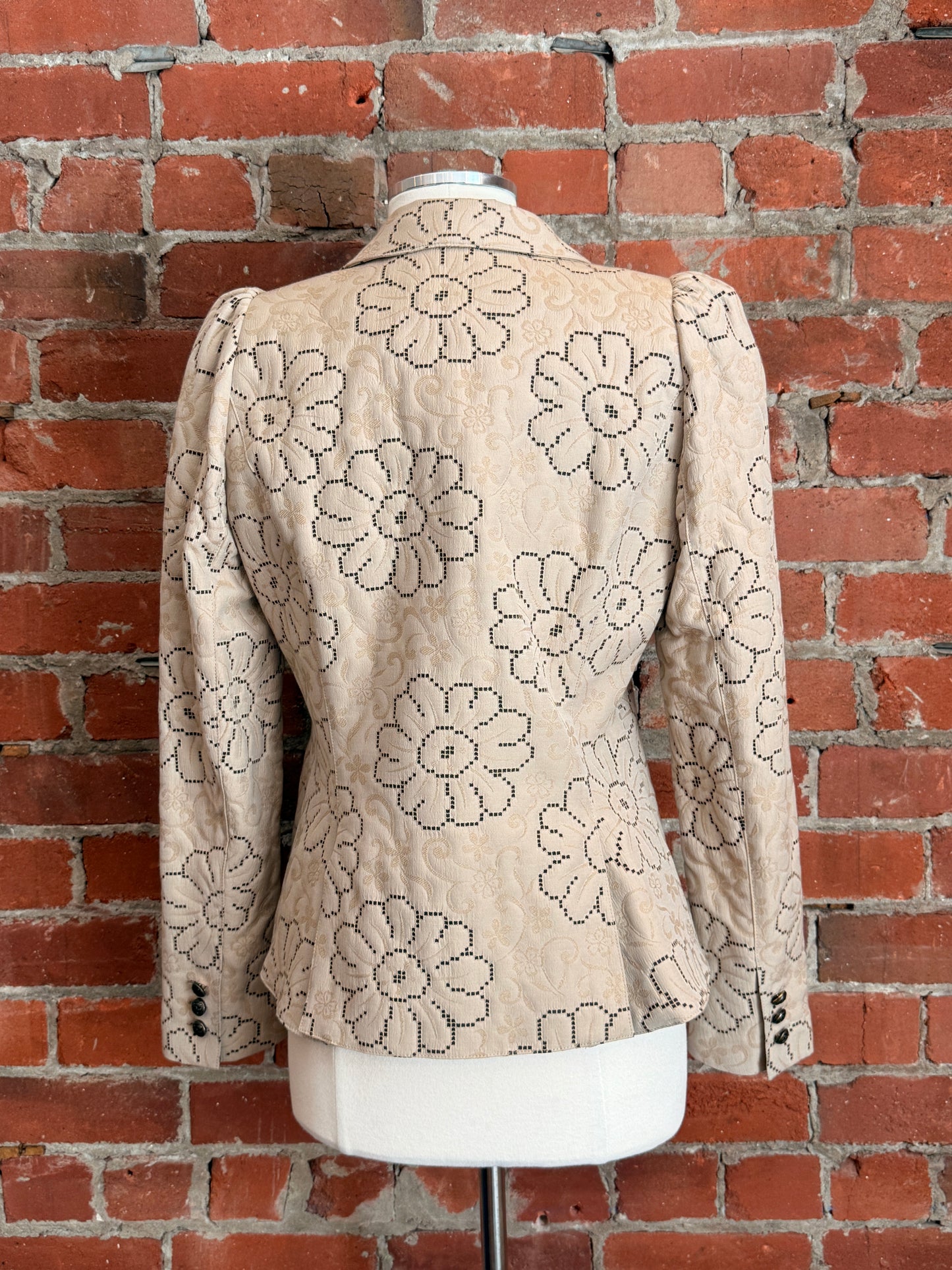 Smythe Pouf One Button Jacquard Blazer | SZ 12