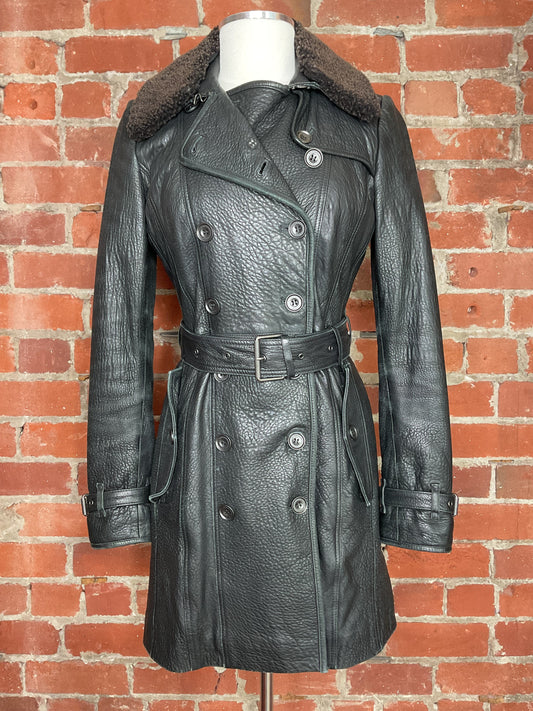 Burberry Brit Vintage Leather Trenchcoat | SZ 6