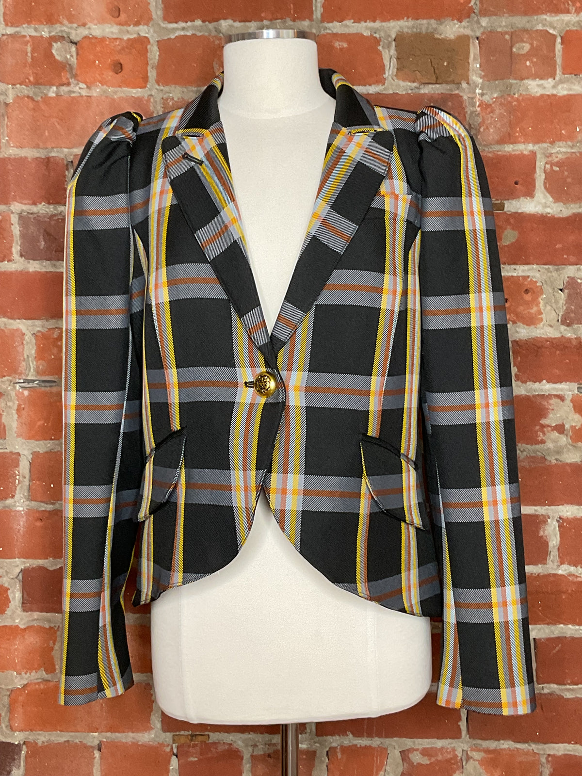 Smythe Pouf Sleeve One Button Blazer | SZ 14