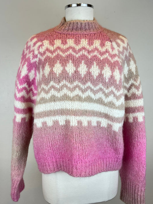 Sandro Bulle Ombré Fair Isle Sweater | SZ M