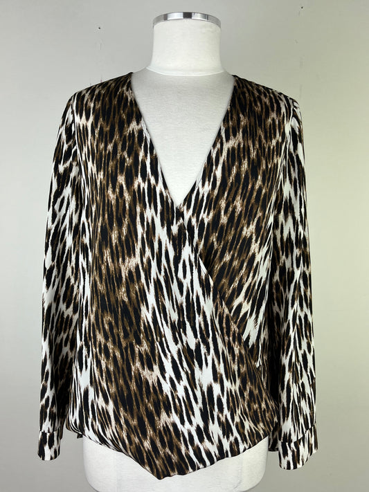 L'AGENCE Kyla Animal Print Blouse | SZ M