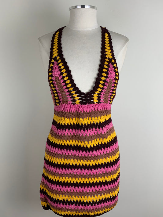 Zara Crochet Halter Dress | SZ M | NWT