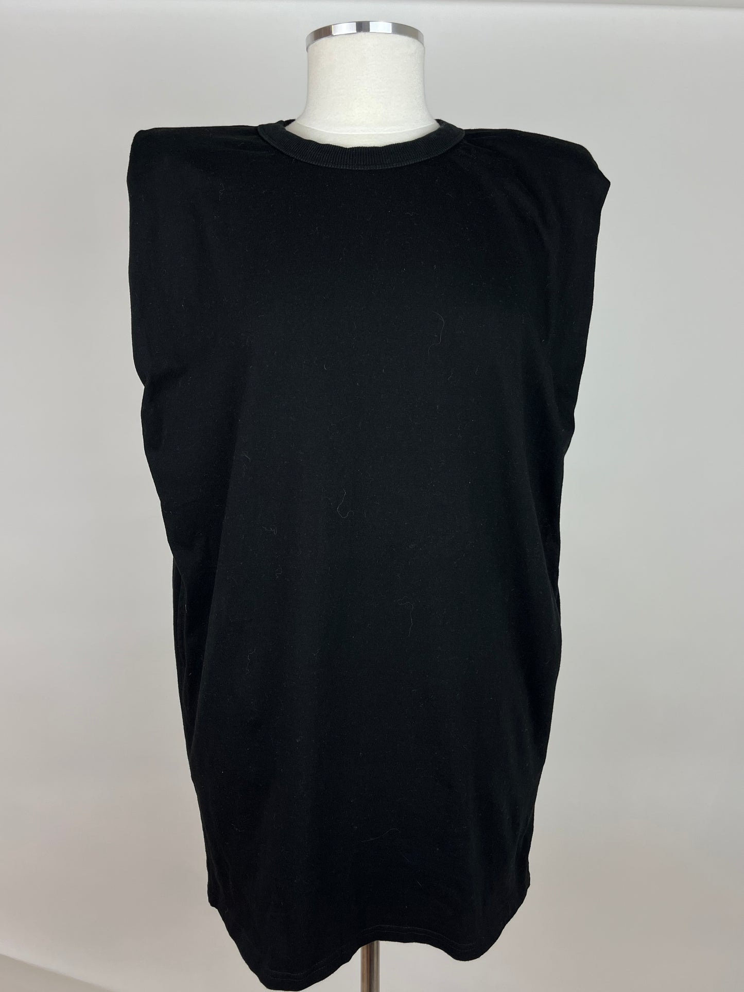 Frankie Shop Tina Padded Shoulder Muscle Dress in Black | SZ XS