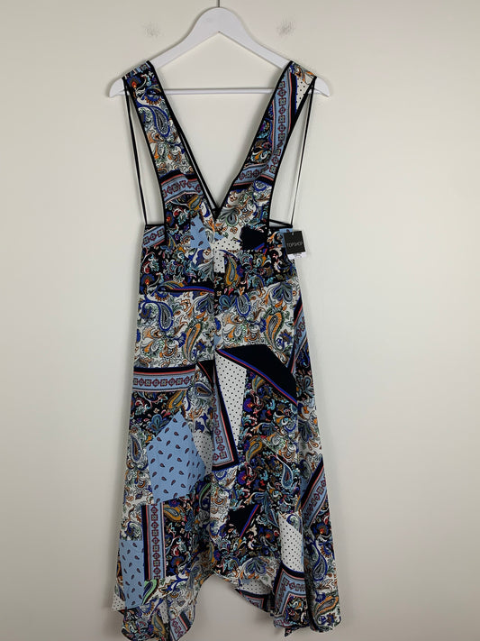 TopShop Blue Printed Maxi Dress | SZ 4 | NWT