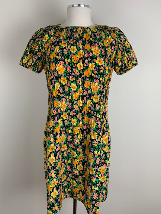 Maje Pleated Floral Mini Dress | SZ 2