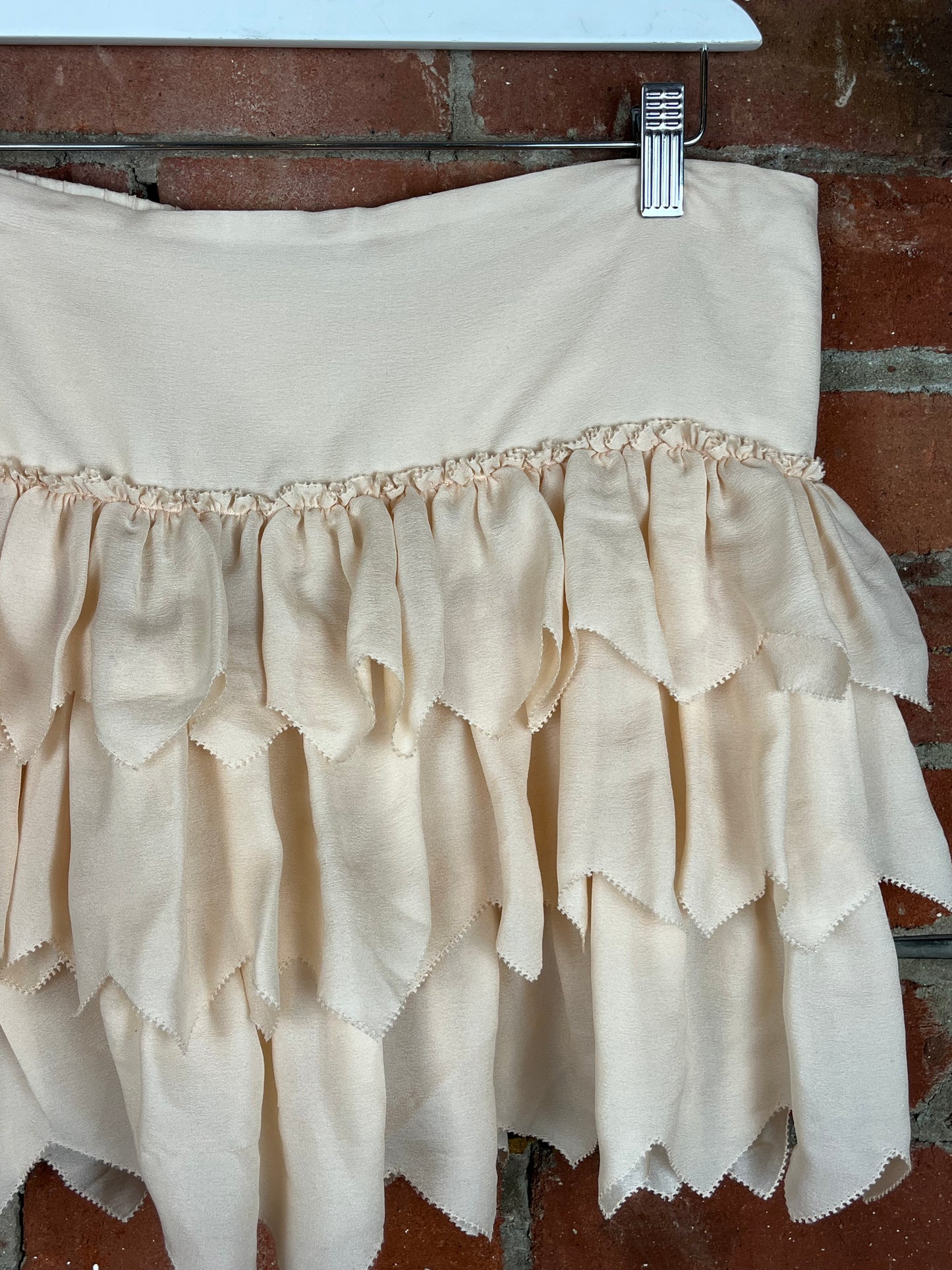 The Great Peach Ruffle Mini Skirt | Sz 2 | NWT