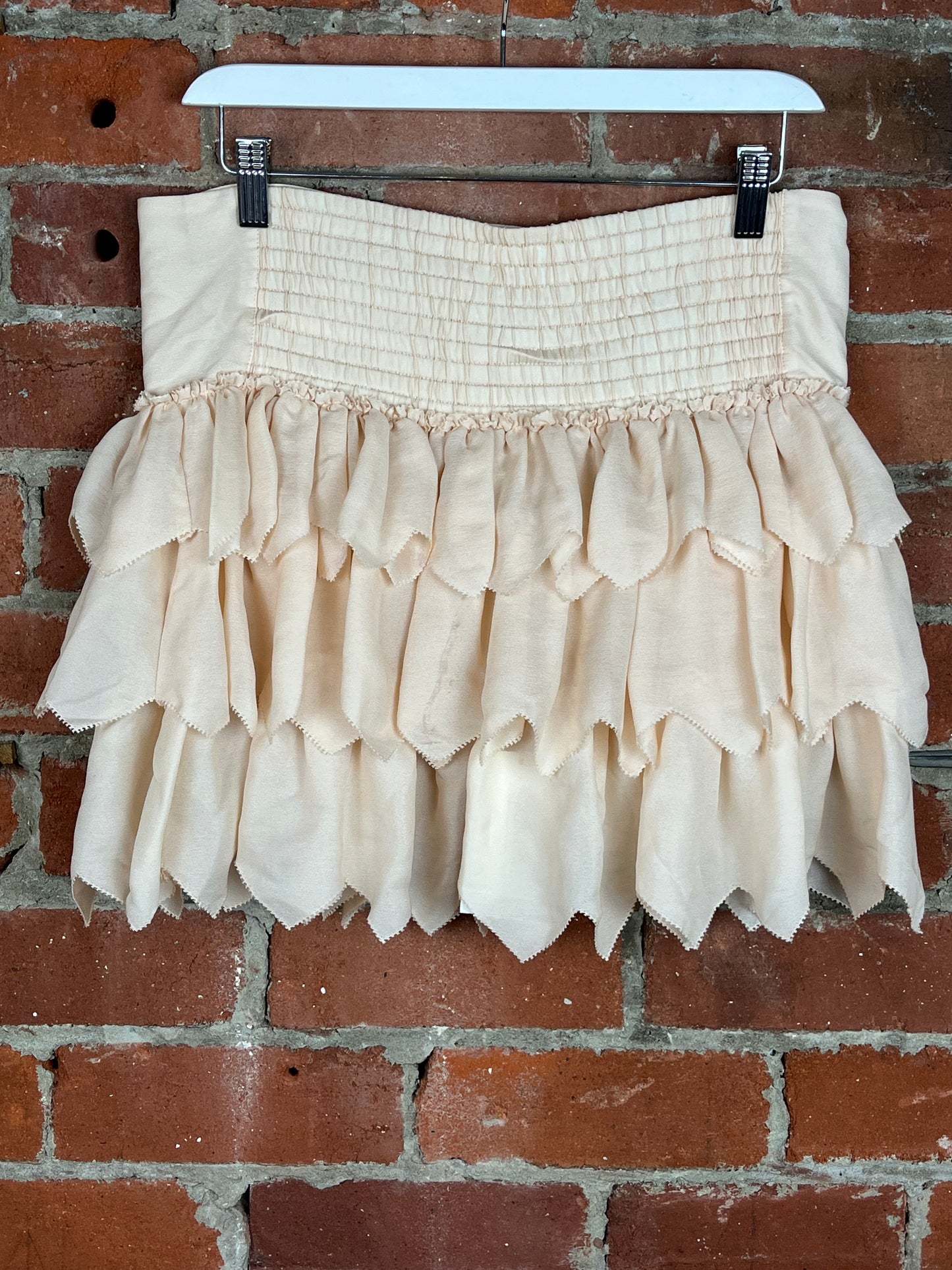 The Great Peach Ruffle Mini Skirt | Sz 2 | NWT