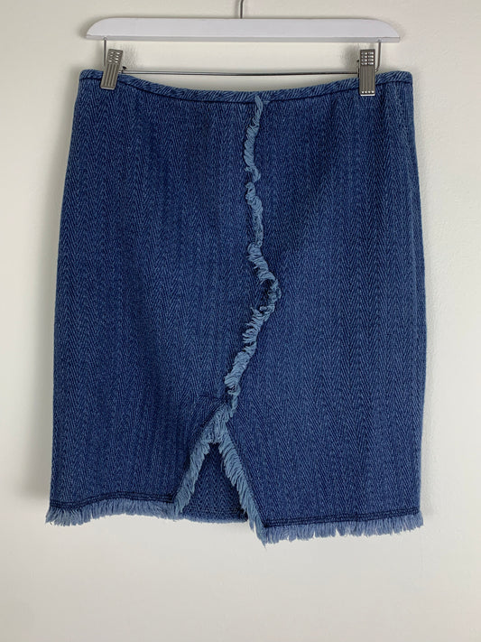 Isabel Marant Fringe Trim Blue Skirt | SZ 38