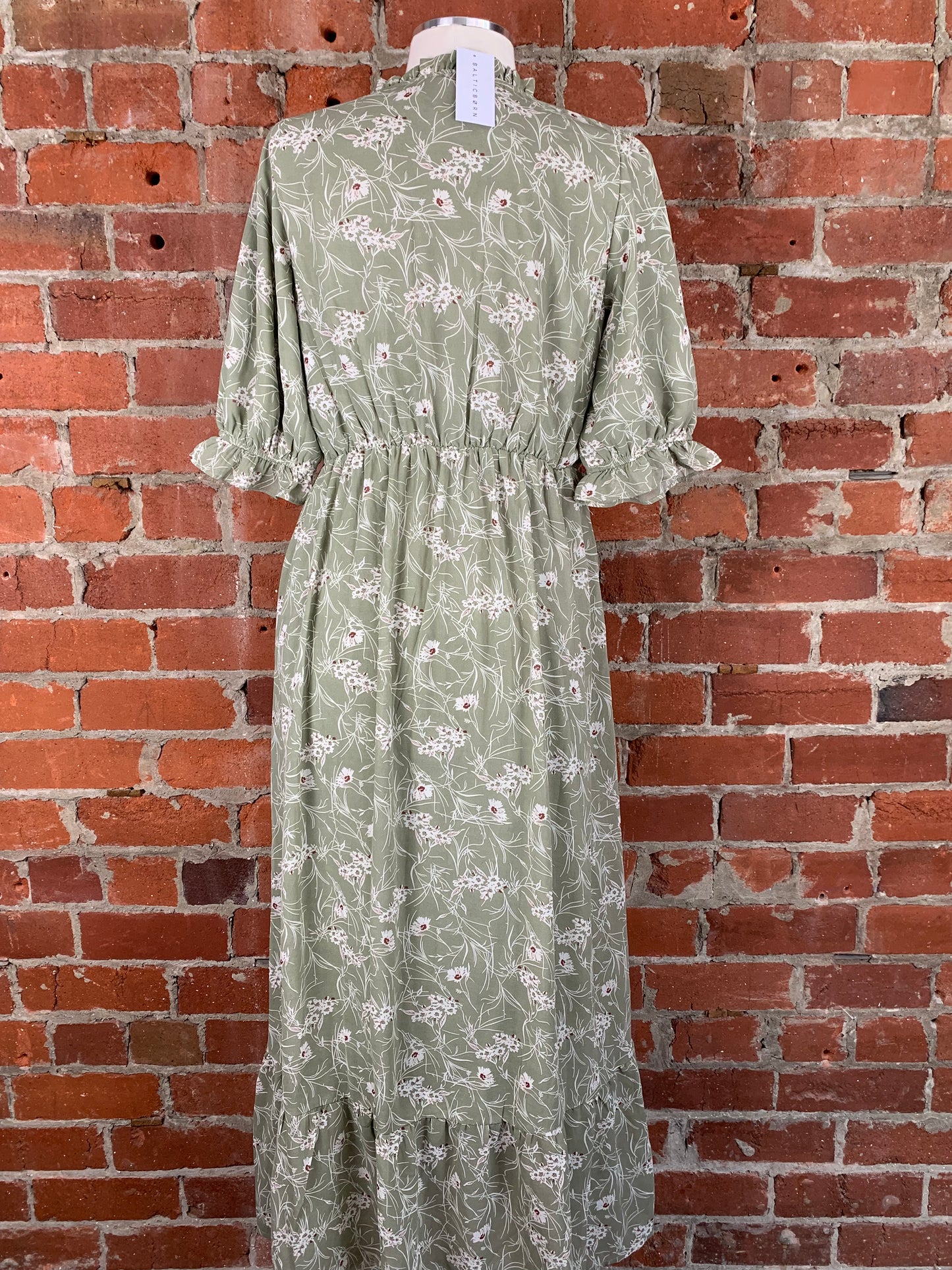 Baltic Born Sage Floral Maxi Dress | SZ M | NWT