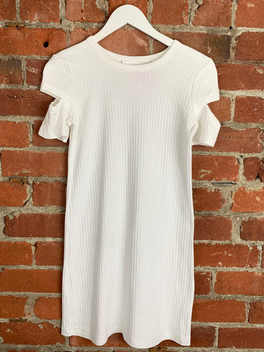 Helmut Lang Cold Shoulder Mini Dress | SZ S