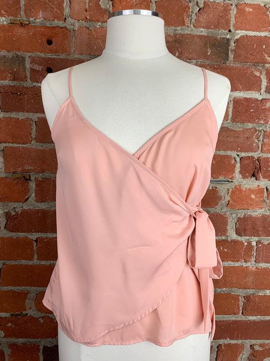 L'Academie The Wrap Cami in Pink | SZ S | NWT