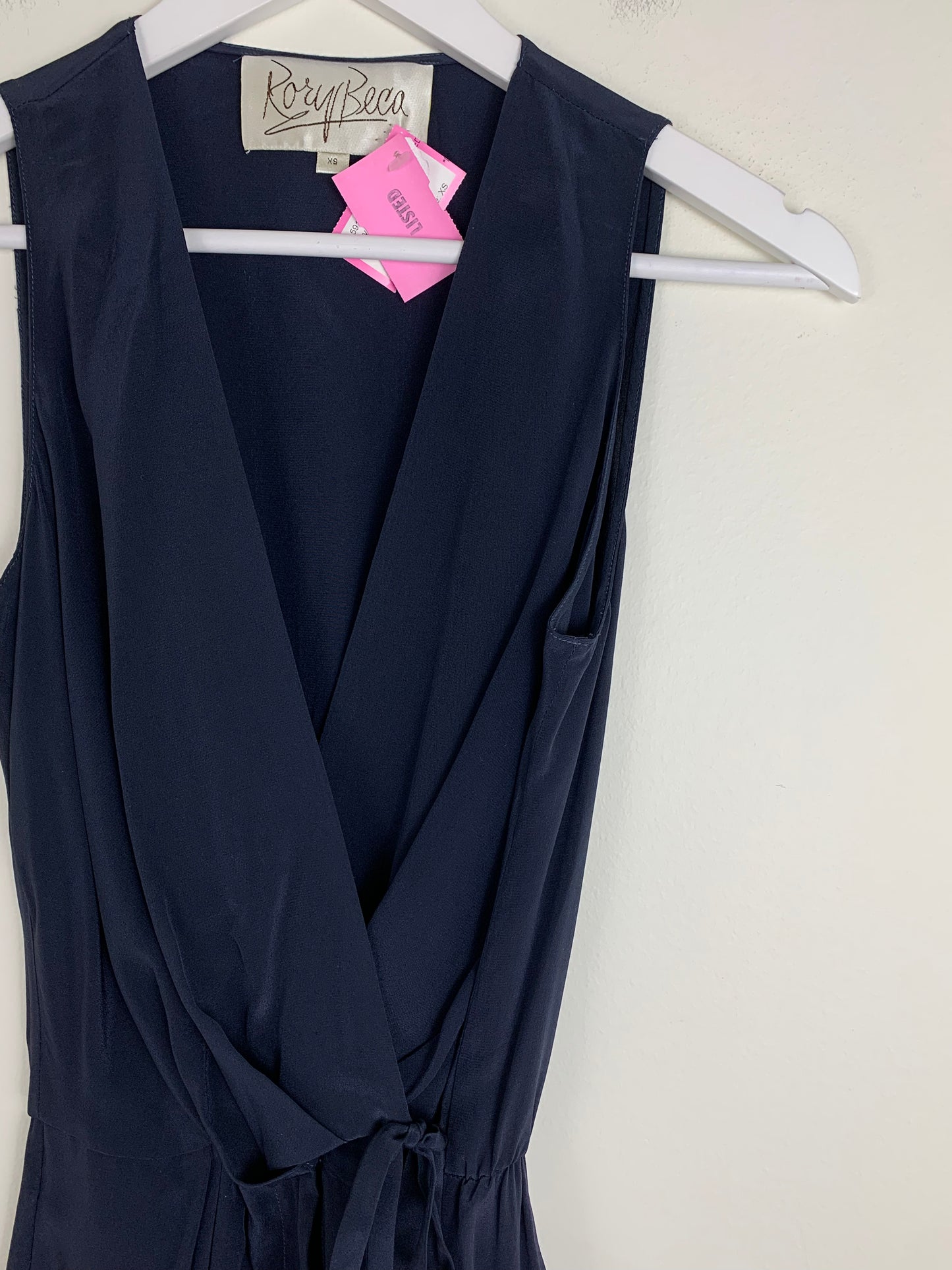 Rory Beca Navy Silk Jumpsuit | SZ XS