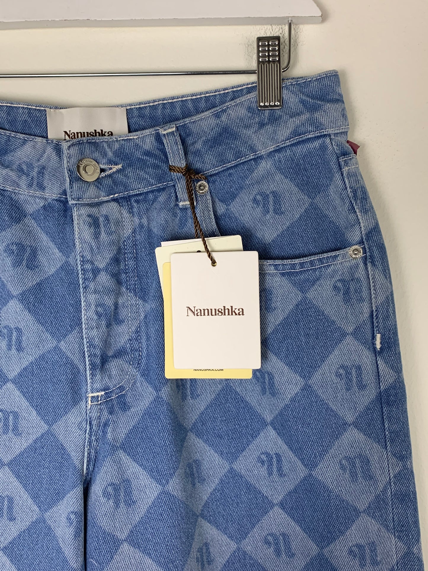 Nanushka Maeson Monogram Jeans | SZ 26 | NWT