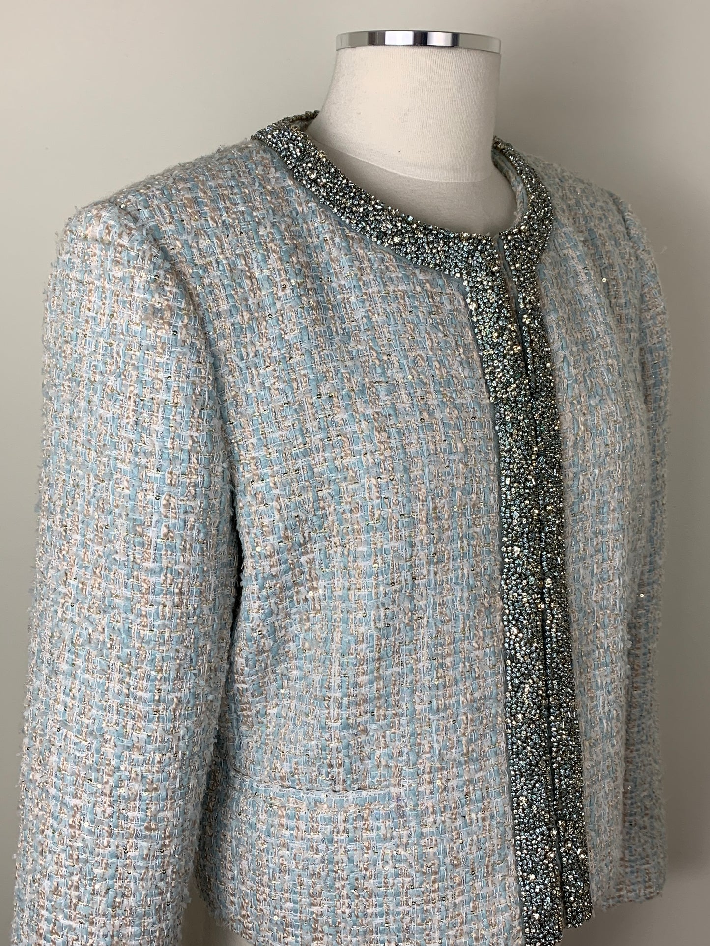 Alice + Olivia Kidman Embellished Tweed Jacket | SZ L | NWT