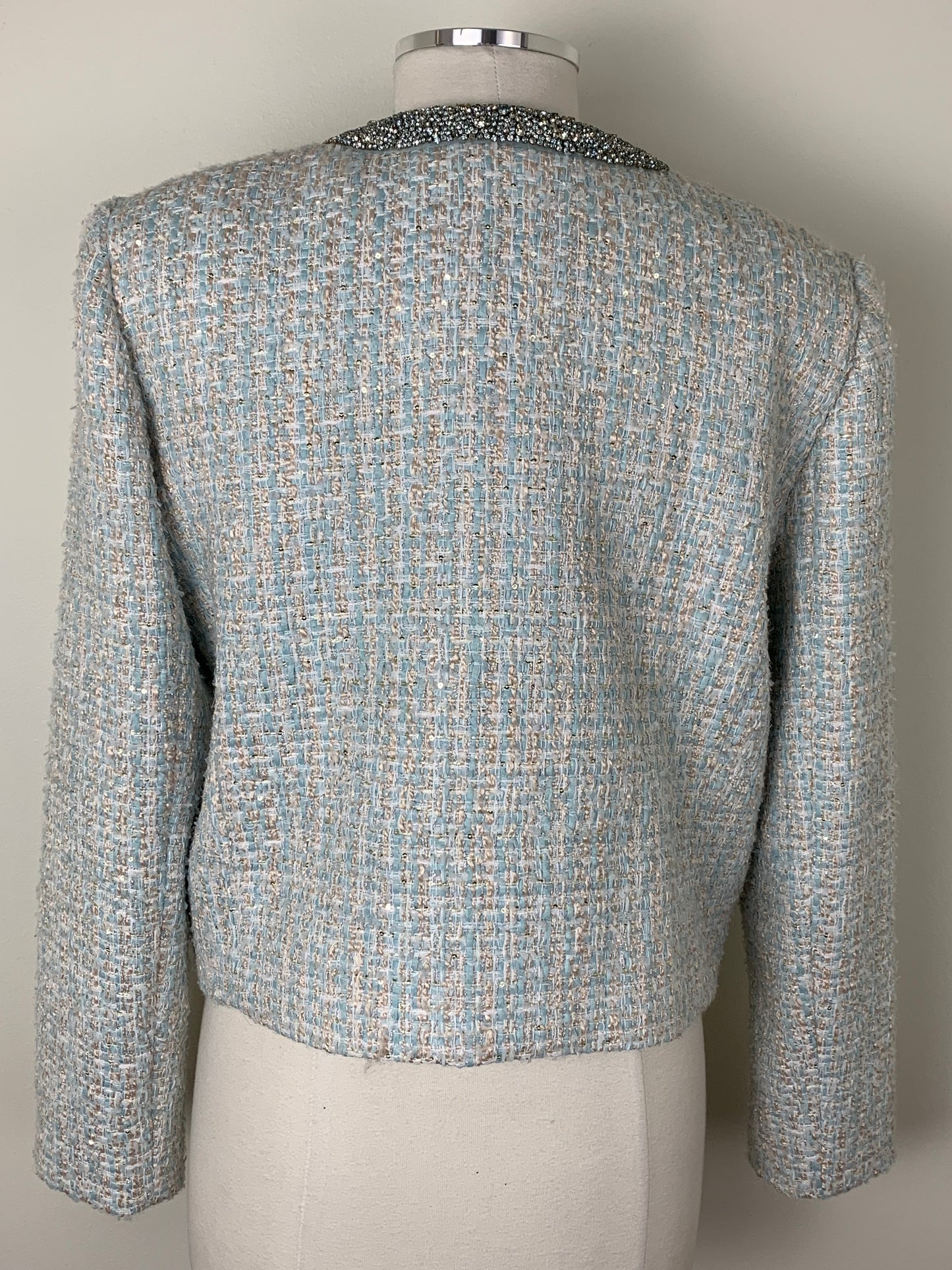 Alice + Olivia Kidman Embellished Tweed Jacket | SZ L | NWT