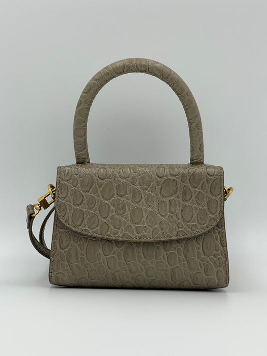 By Far Croc-Embossed Mini Bag