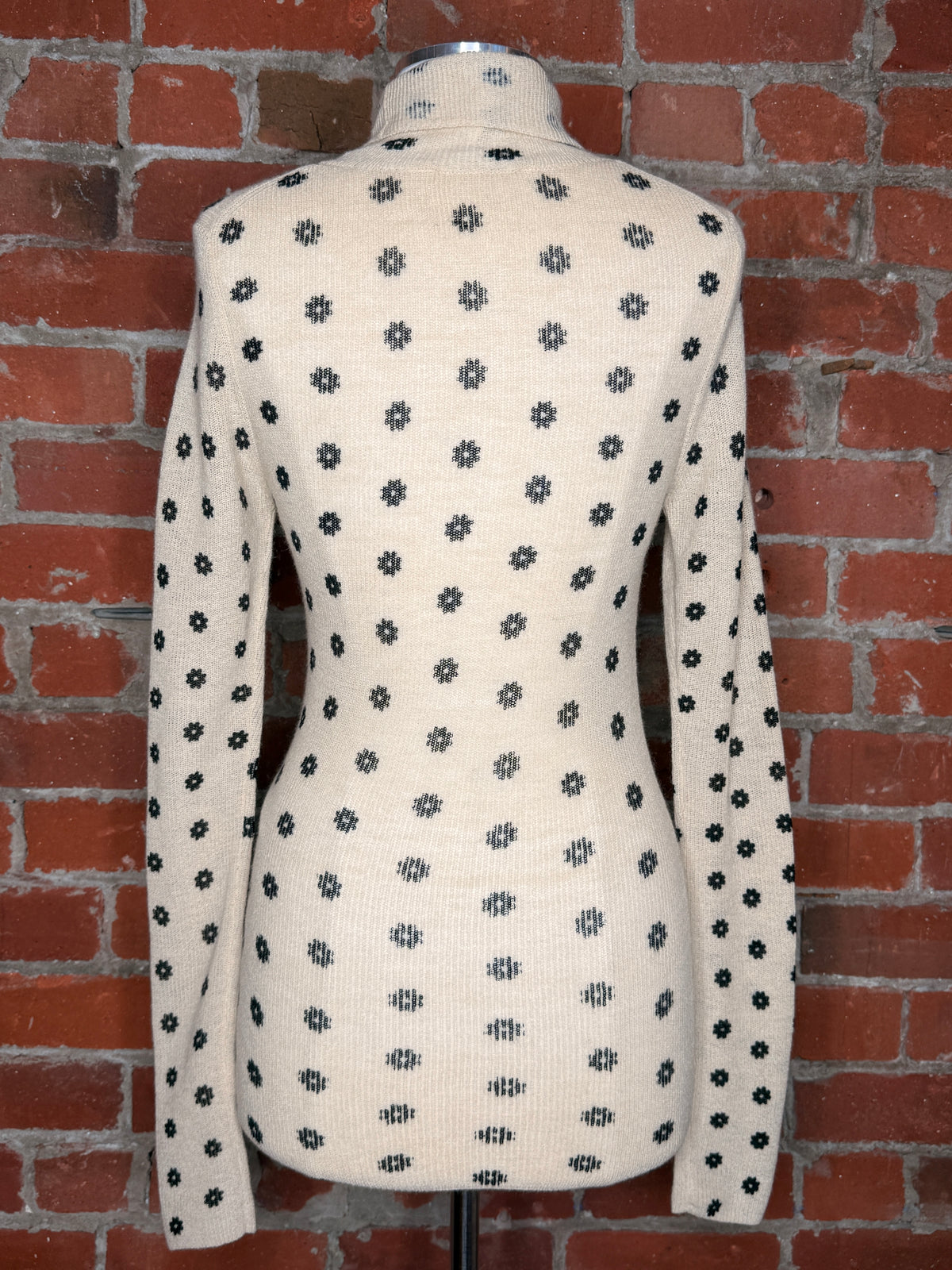 By Marlene Birger Fioria Floral Wool Mohair Turtleneck | SZ S