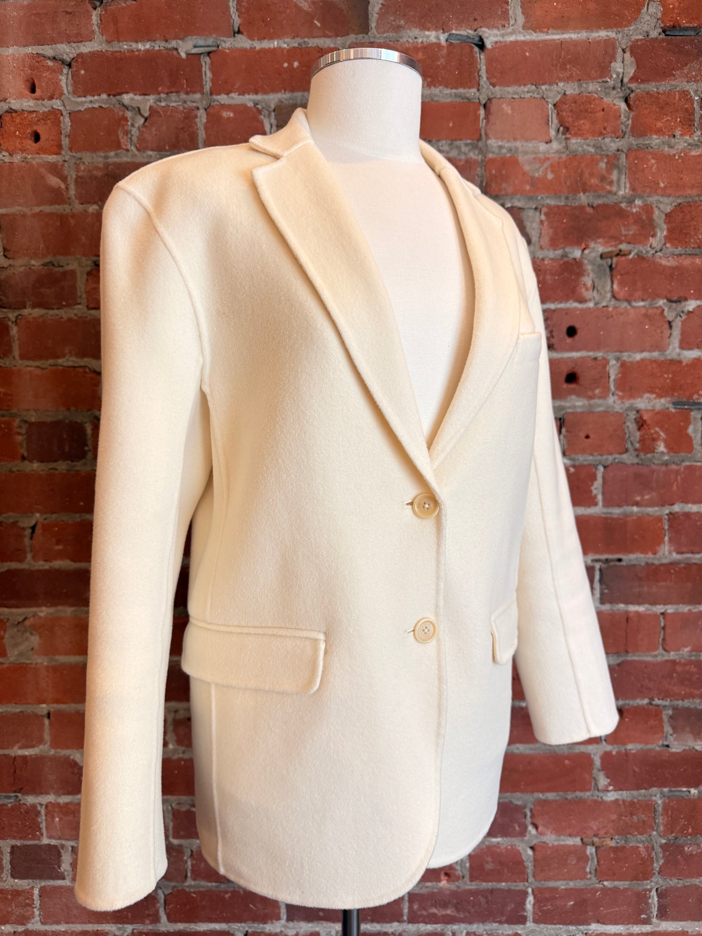 Anine Bing Cream Quinn Blazer | SZ XS