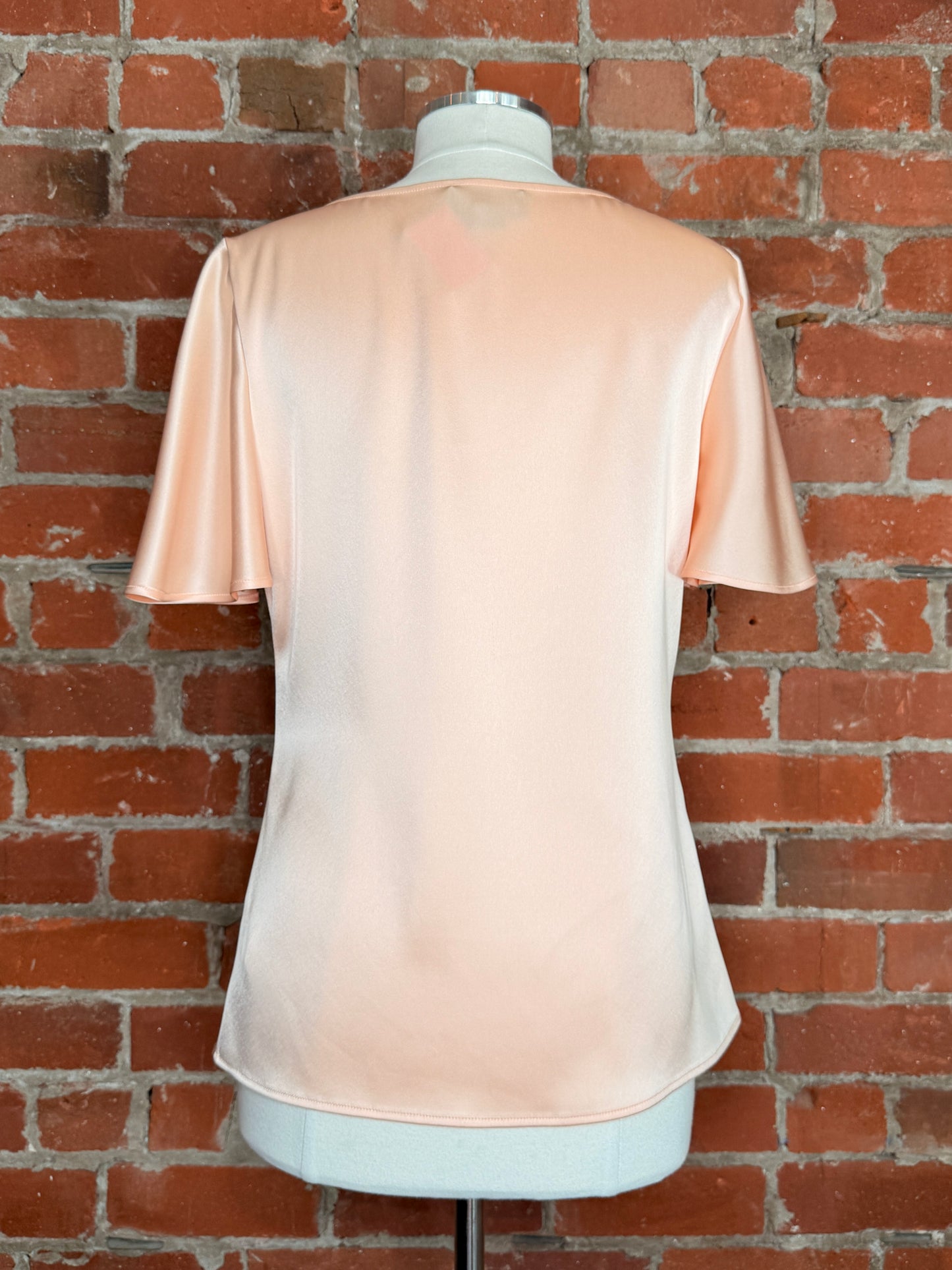St. John Couture Blush Cowl-Neck Blouse | SZ 6