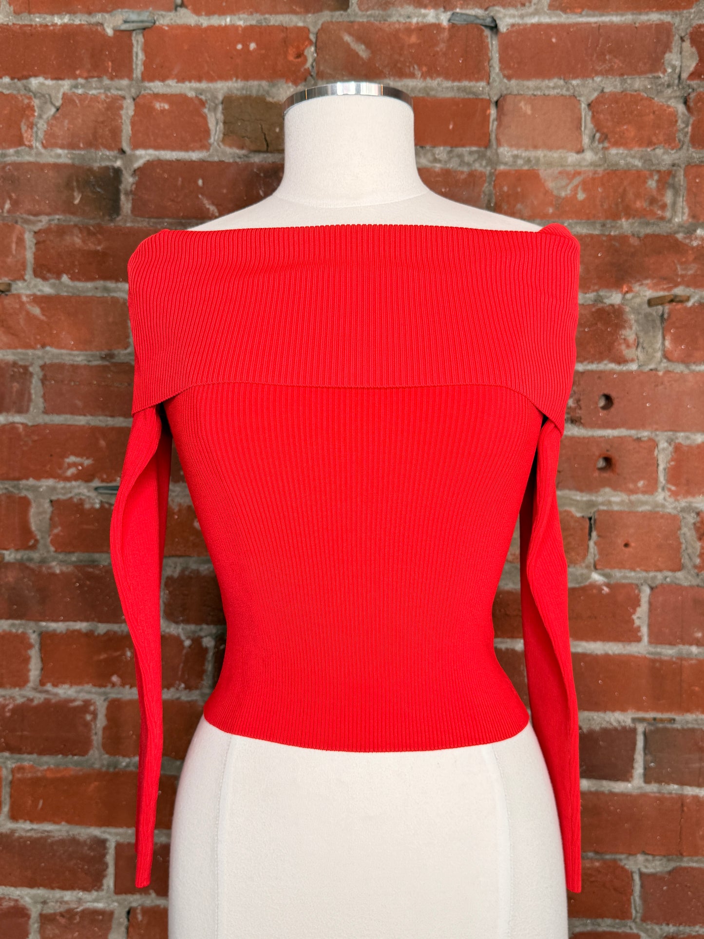 NWT Alice + Olivia Dolan Off-The-Shoulder Pullover | SZ S