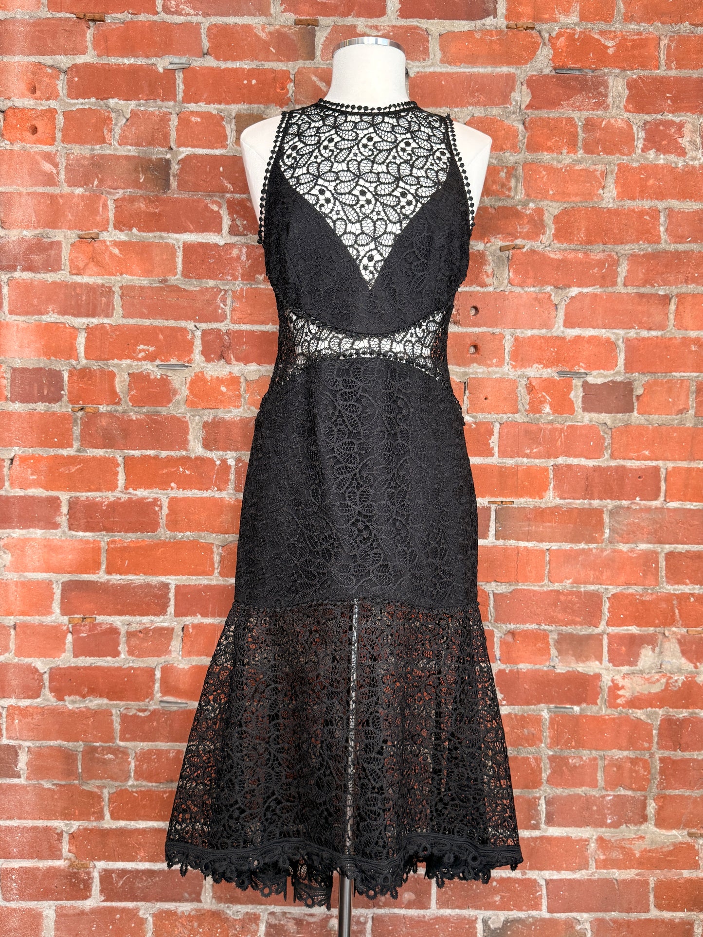 NICHOLAS Lace Cutaway Gown | SZ 6