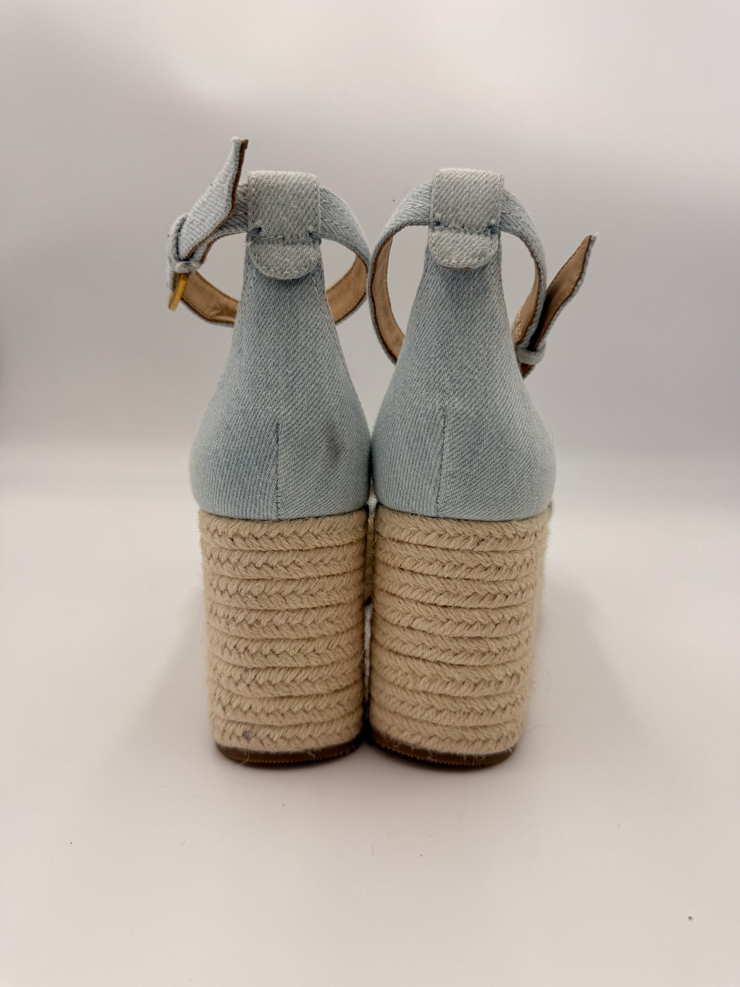 Veronica Beard Gianna Raffia Wedge Sandal | SZ 7