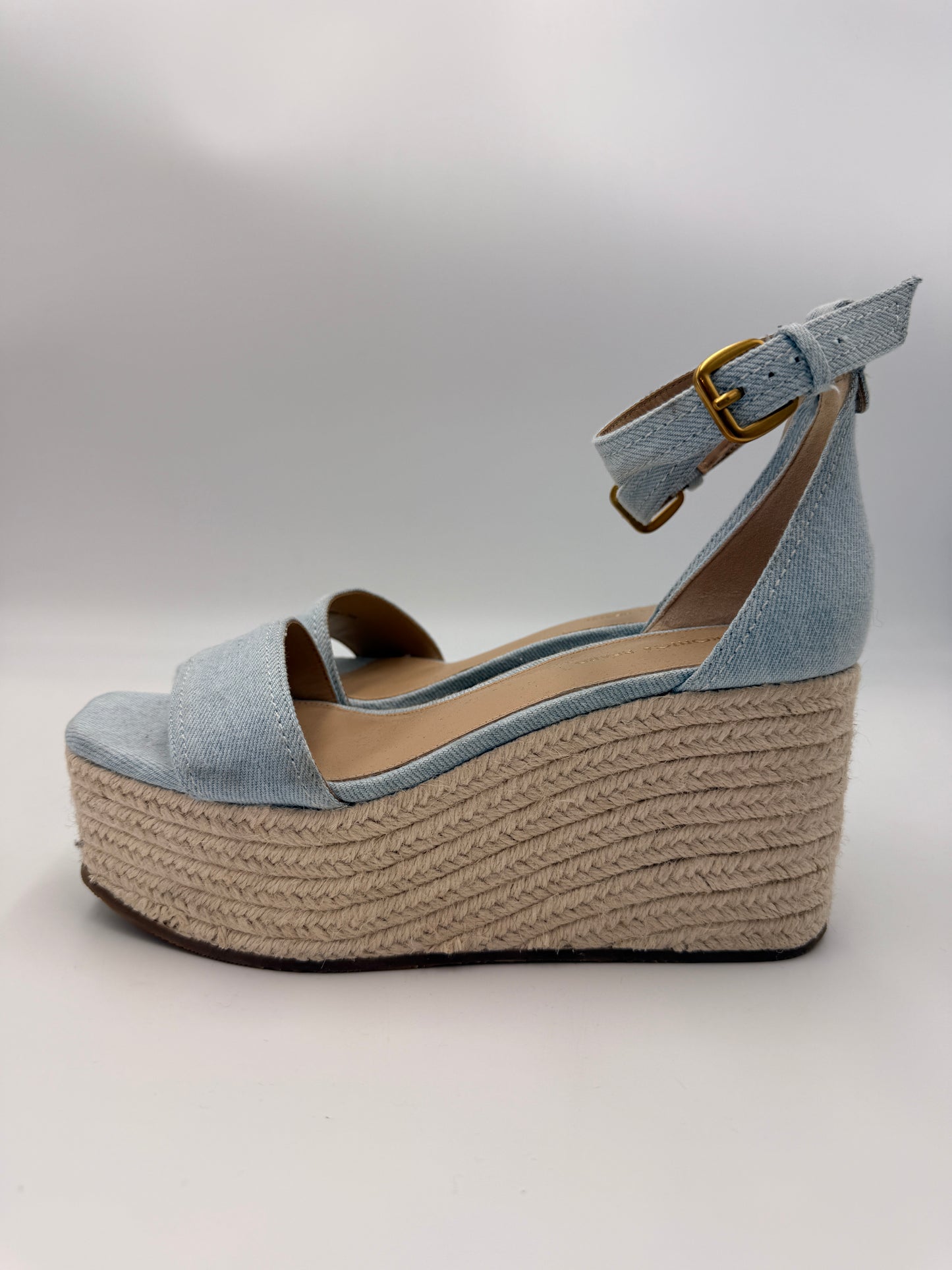Veronica Beard Gianna Raffia Wedge Sandal | SZ 7