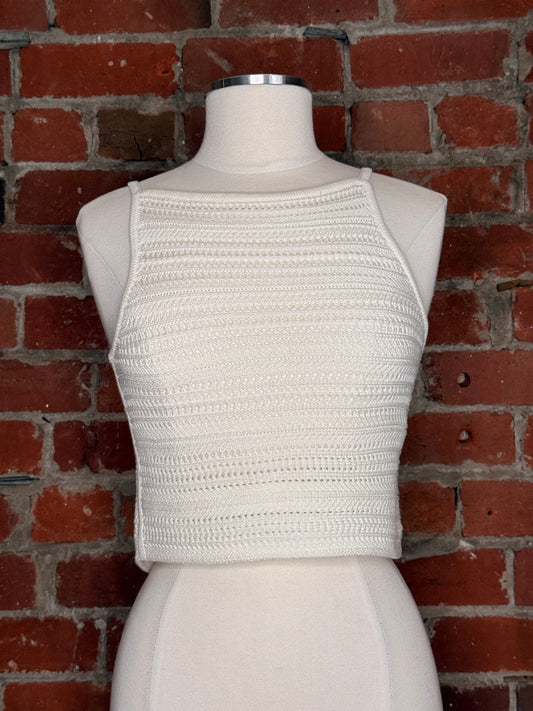 NWT Club Monaco Open Stitch Sleeveless Top | SZ XS