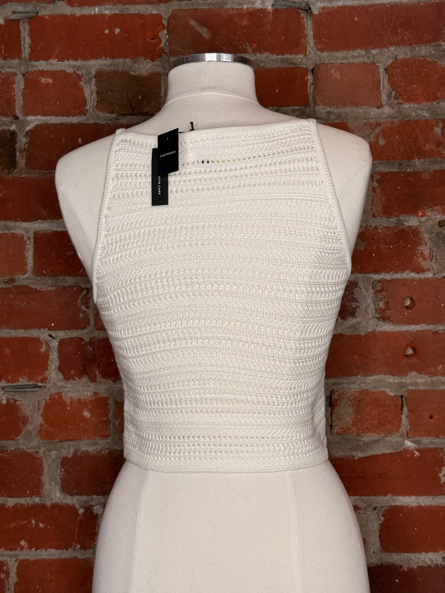 NWT Club Monaco Open Stitch Sleeveless Top | SZ XS