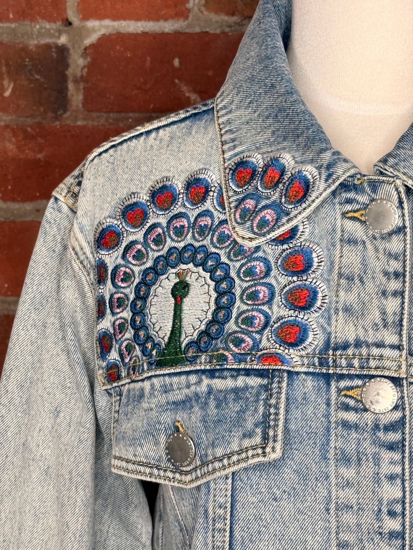 Maje Baltimore Embroidered Denim Jacket | SZ 36