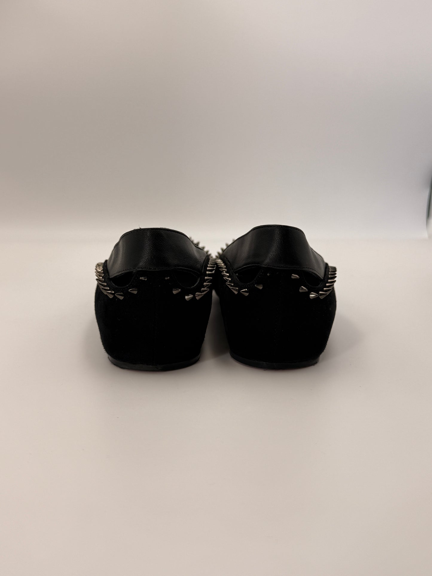 Christian Louboutin Nappa Suede Spikes Duvettina Ballerina Flats | SZ 40