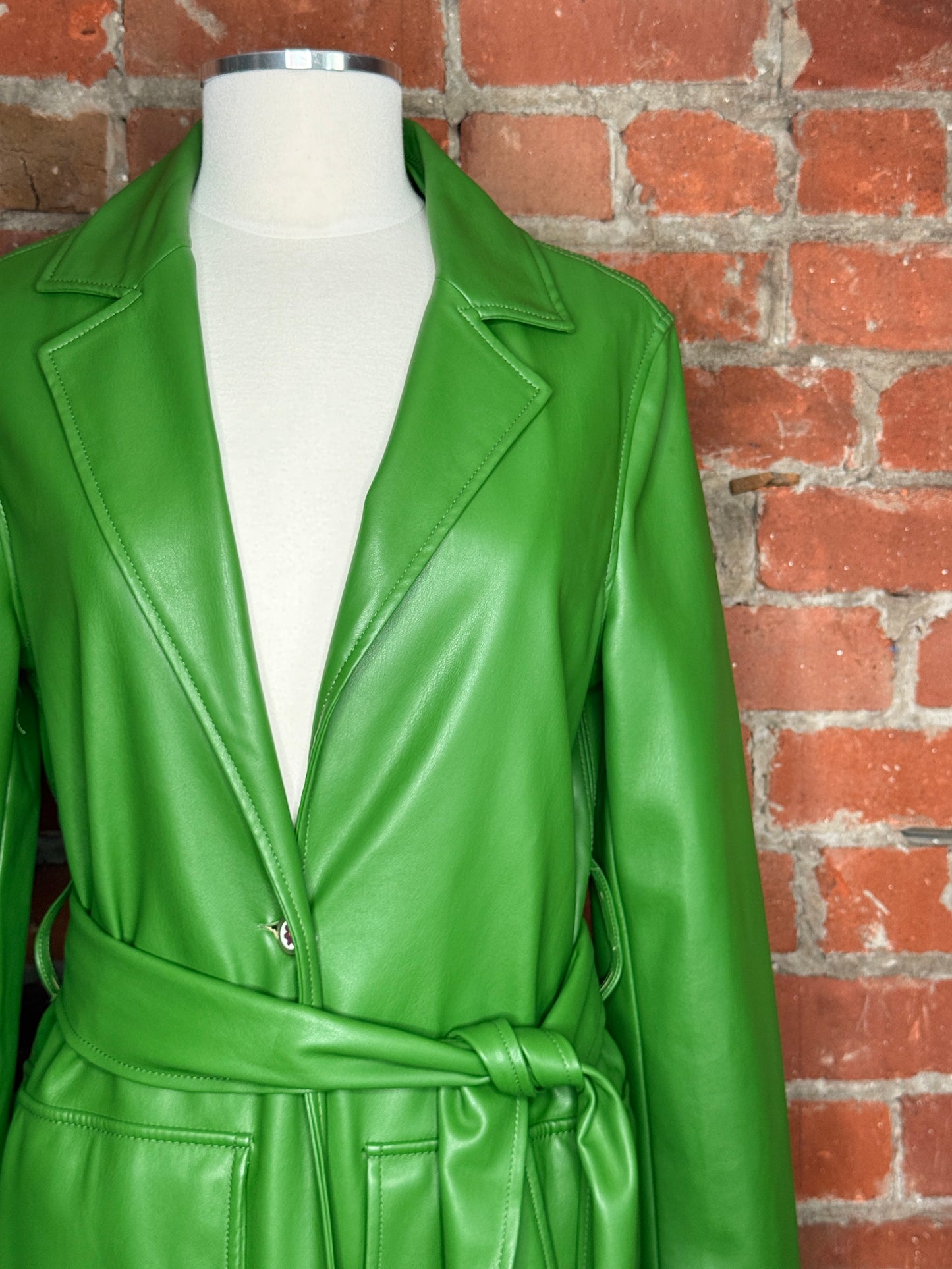 Staud Ashley Vegan Leather Trenchcoat | SZ XS