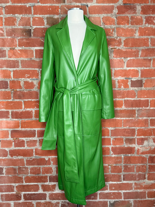 Staud Ashley Vegan Leather Trenchcoat | SZ XS