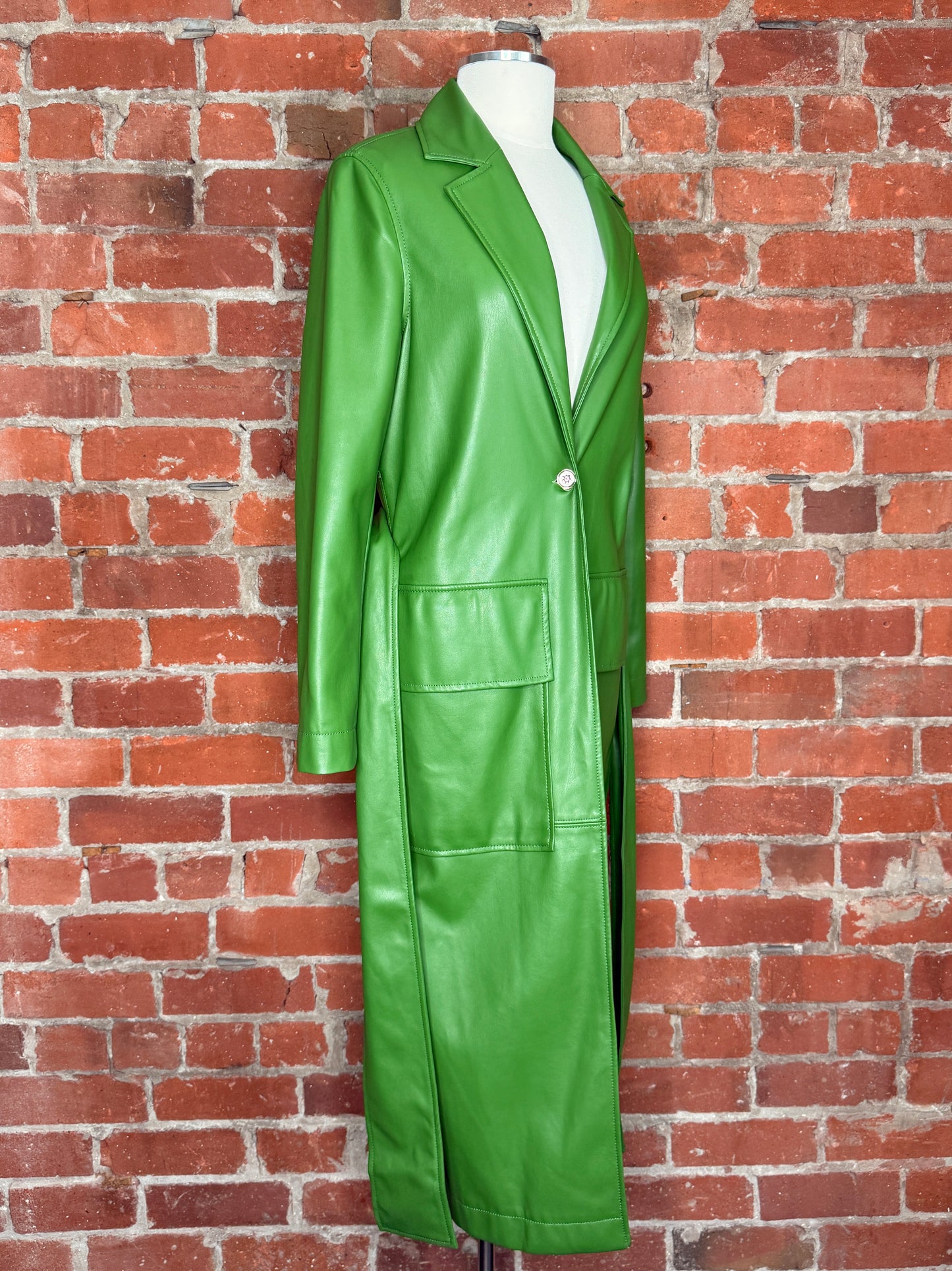 Staud Ashley Vegan Leather Trenchcoat | SZ XS