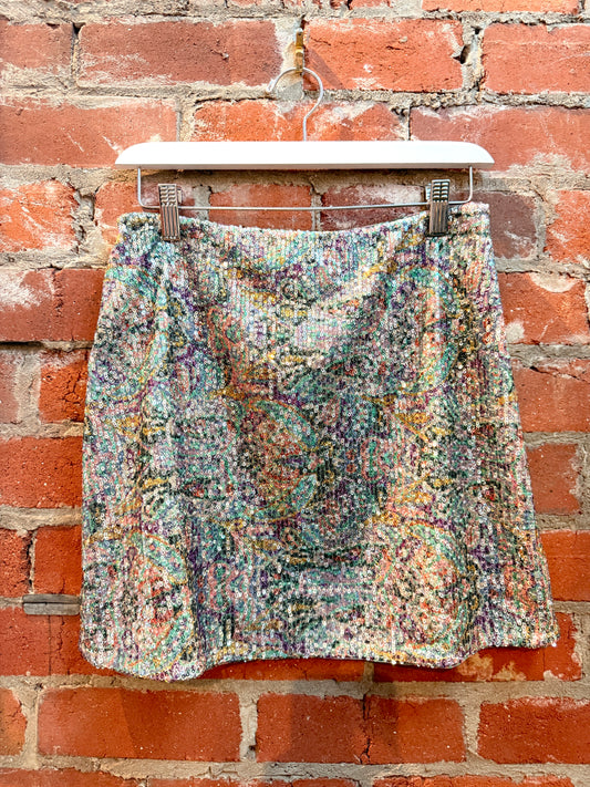 NWT BA&SH Zita Sequinned Mini Skirt | SZ 36