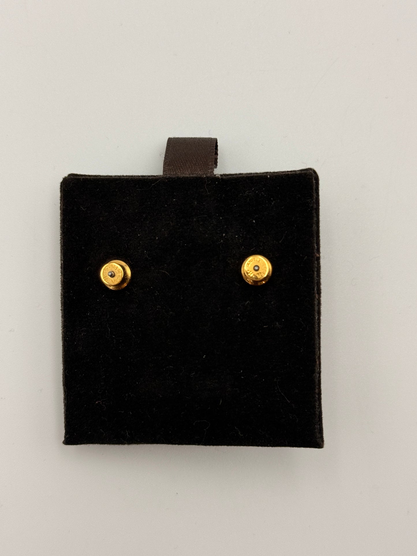 Hermes Gold Lacquered Mini Pop H Earrings