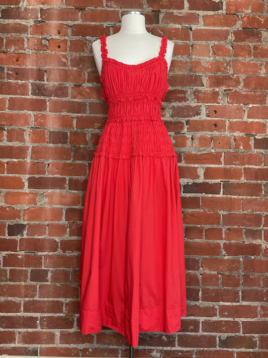 Doen Marianne Smocked Midi Dress | SZ S