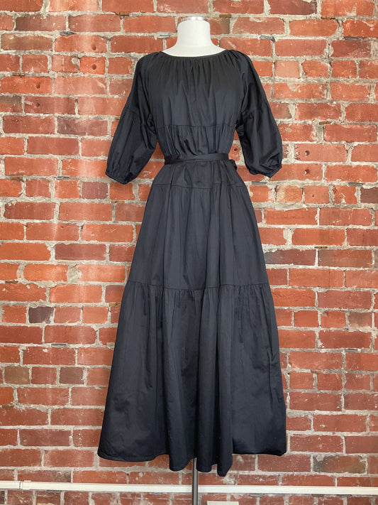 Laude the Label Black Tiered Maxi Dress | SZ S