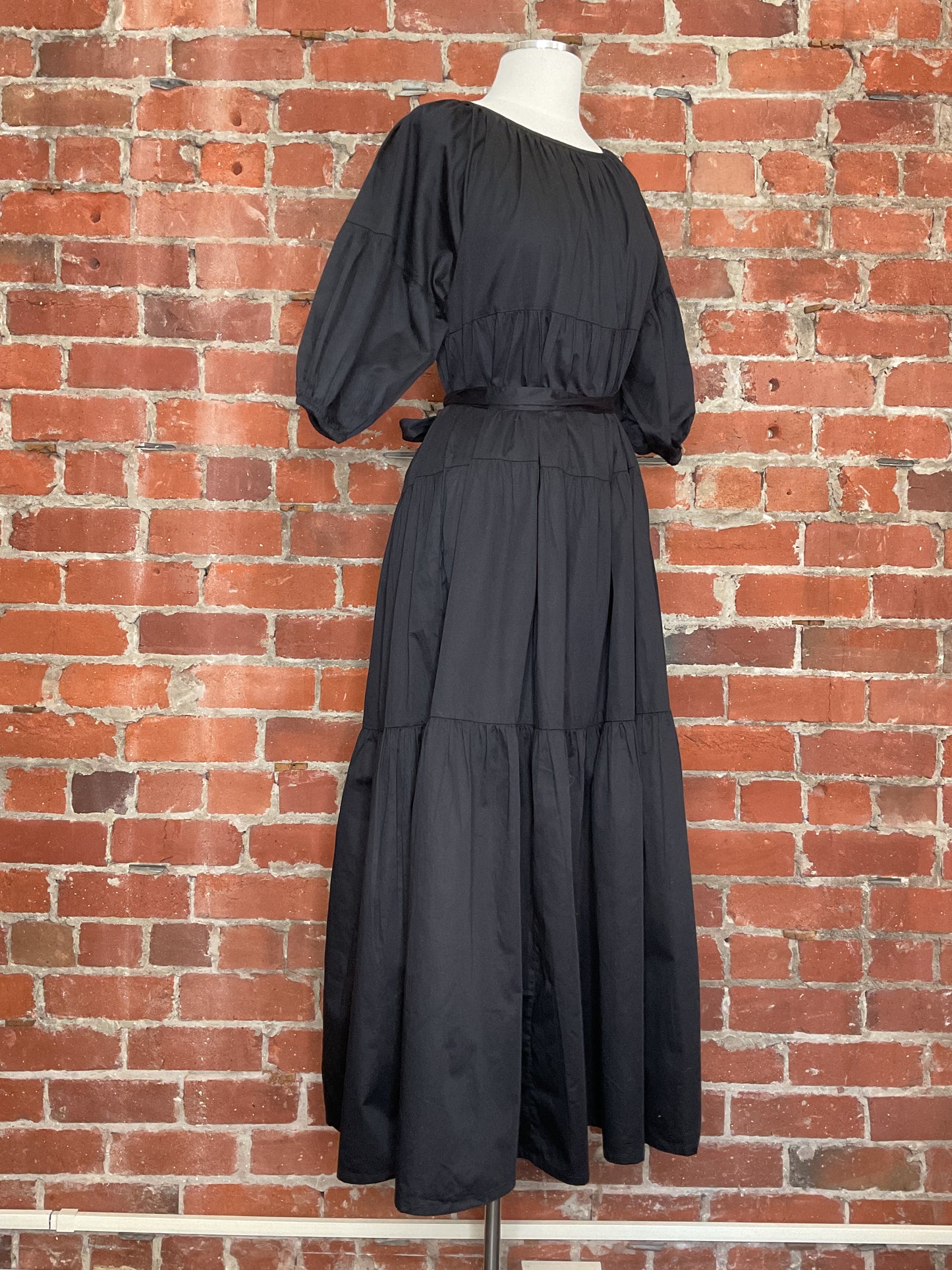 Laude the Label Black Tiered Maxi Dress | SZ S