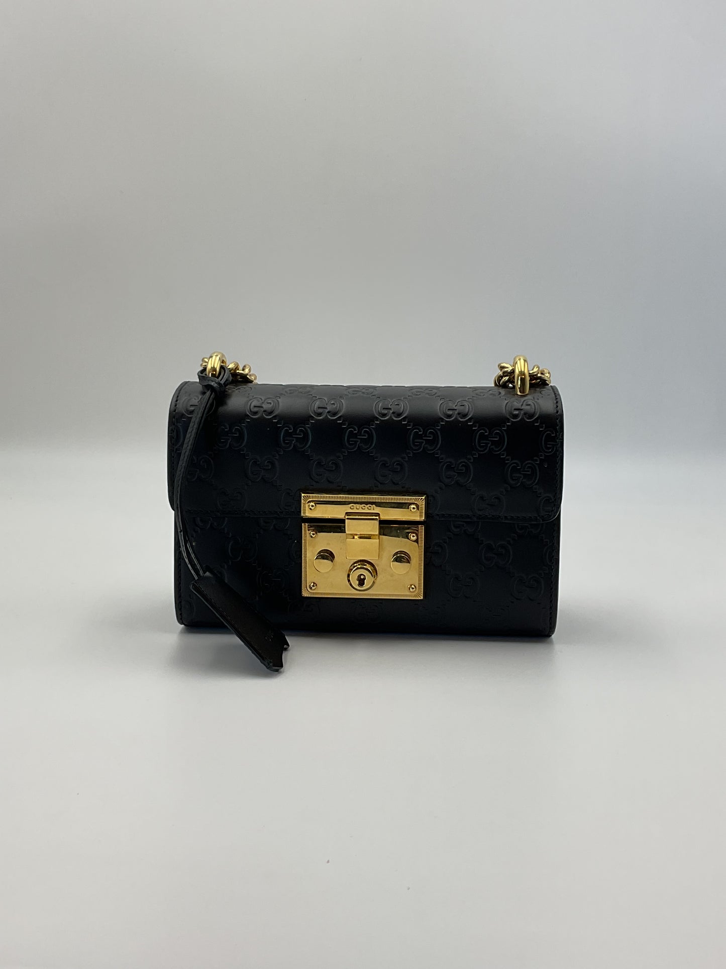 Gucci Guccissima Leather Padlock Bag
