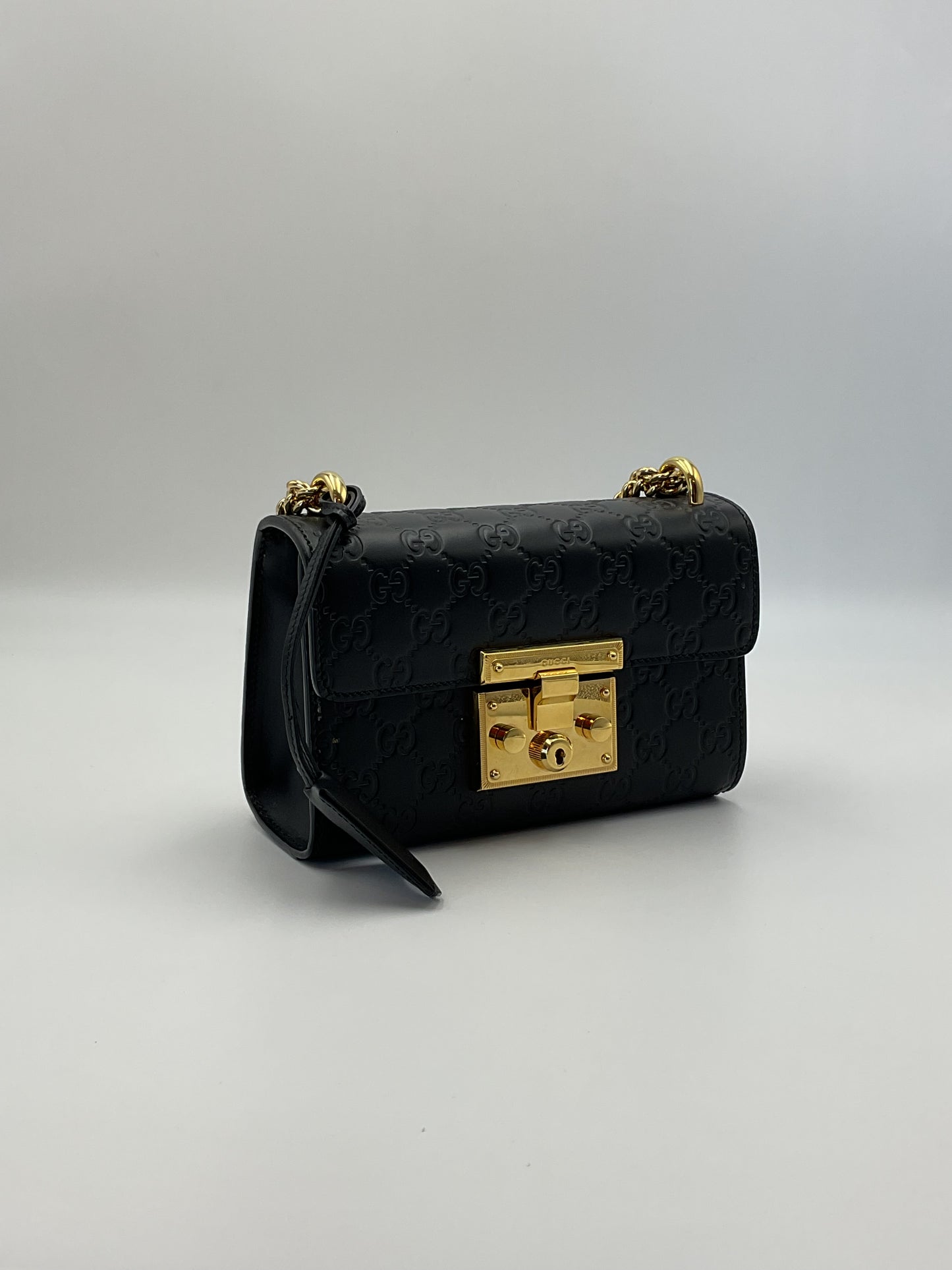 Gucci Guccissima Leather Padlock Bag