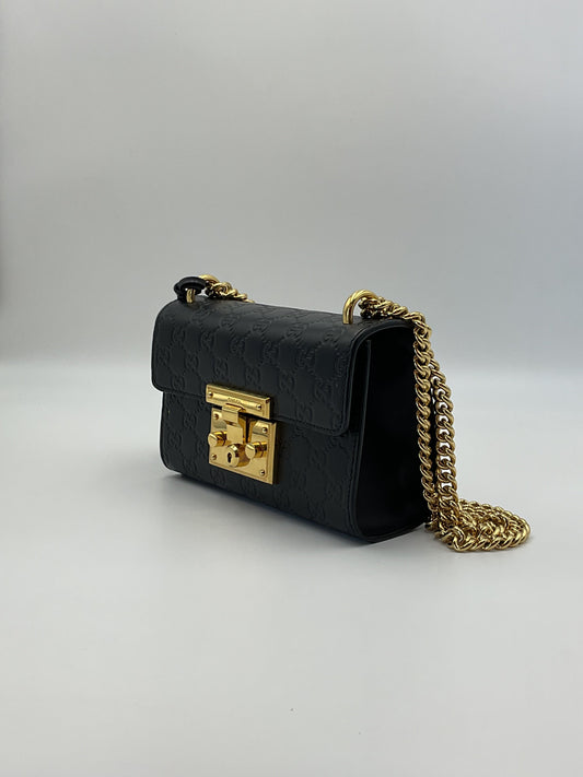 Gucci Guccissima Leather Padlock Bag