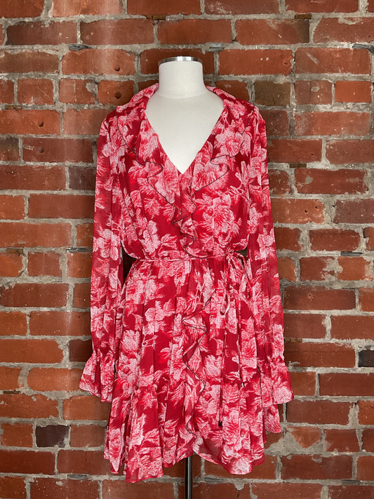 NWT Ted Baker Linndie Ruffle Floral Dress | SZ 5
