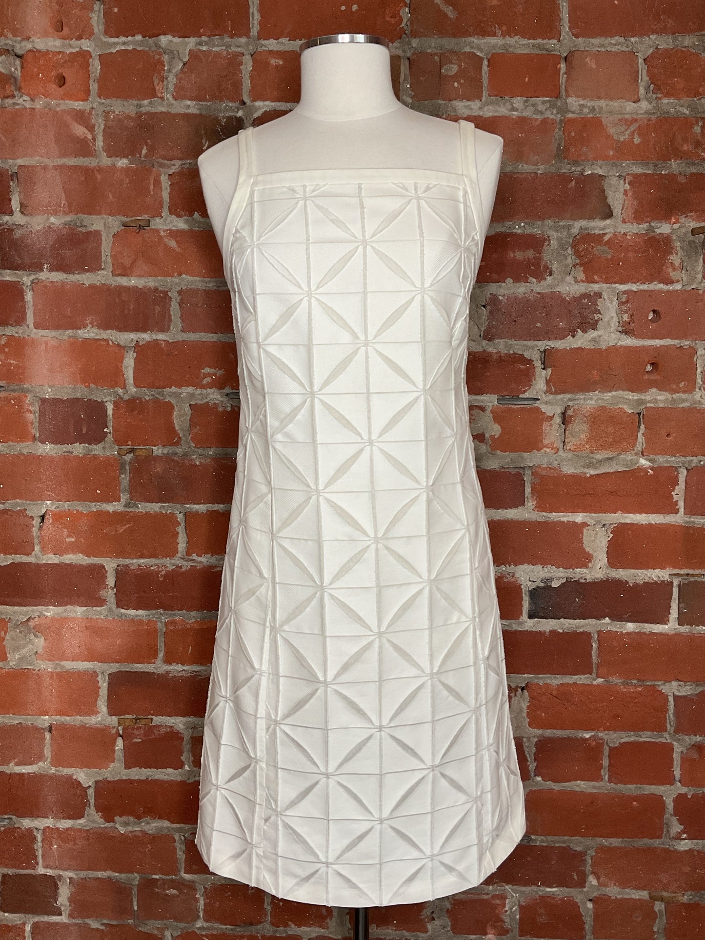 Max Mara White Patterned Midi Dress | SZ 8