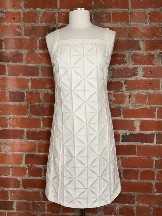 Max Mara White Patterned Midi Dress | SZ 8
