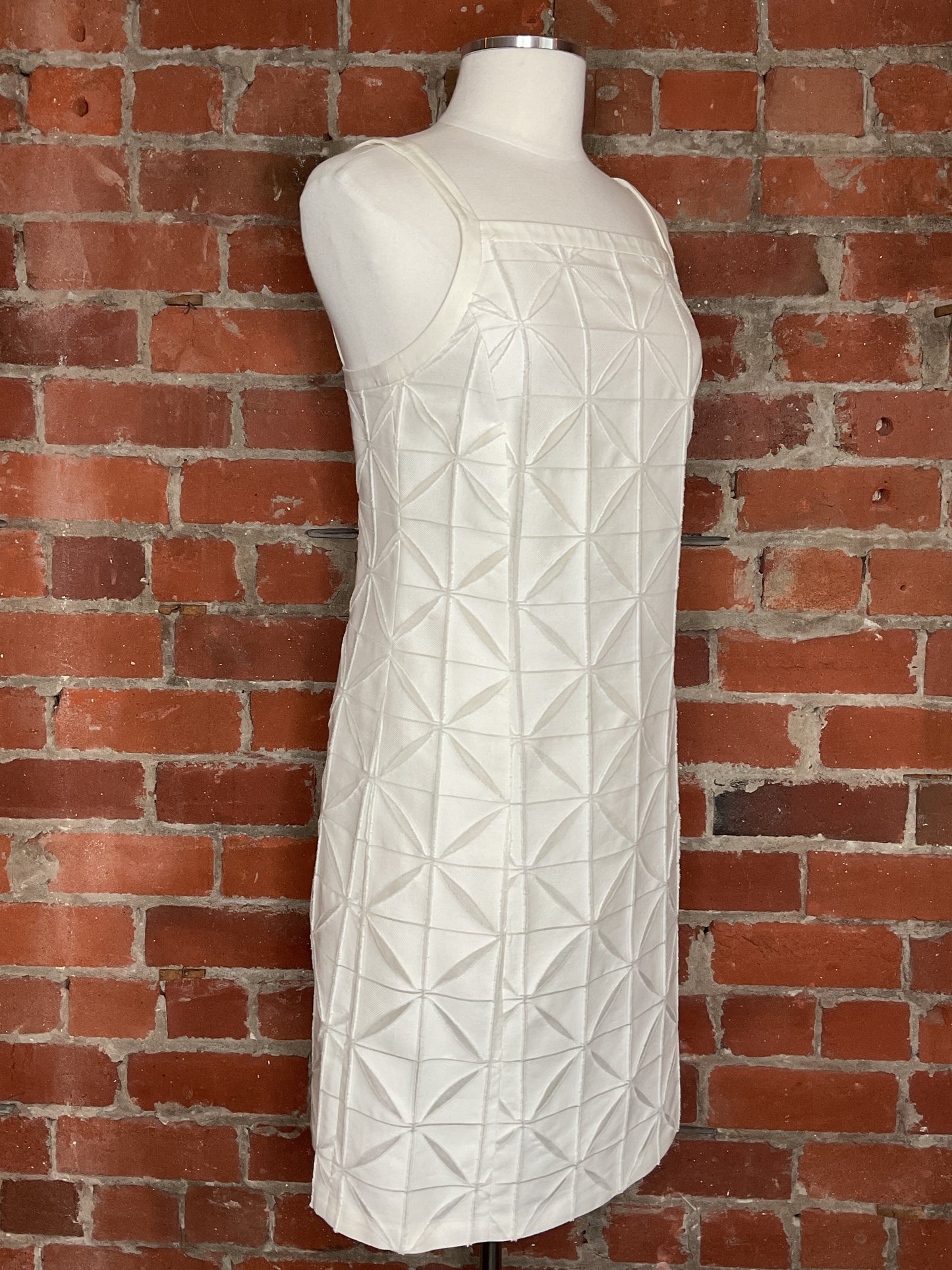 Max Mara White Patterned Midi Dress | SZ 8