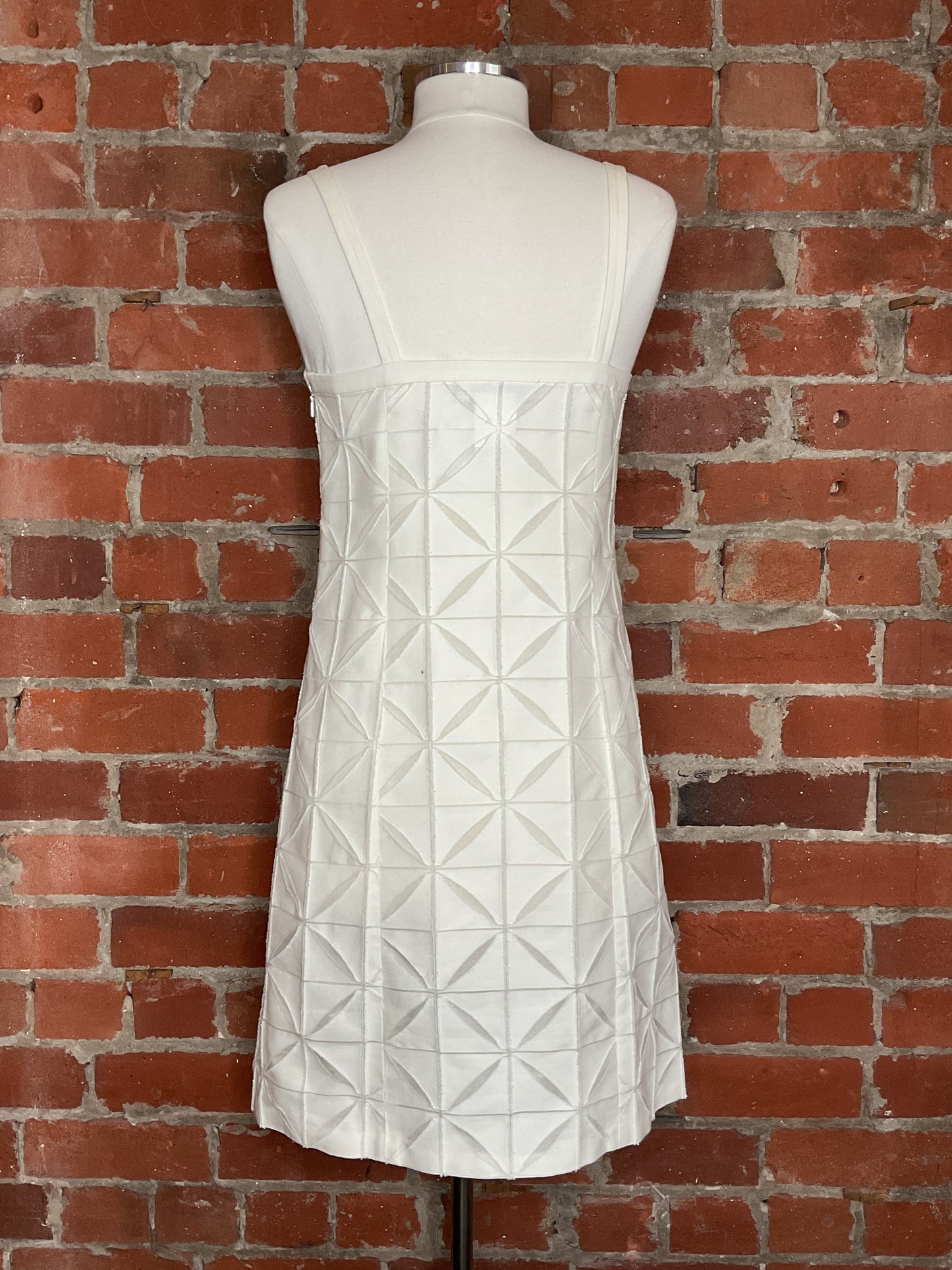 Max Mara White Patterned Midi Dress | SZ 8